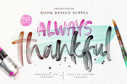 Always Thankful - SVG Font Duo, a Font by Greg Nicholls