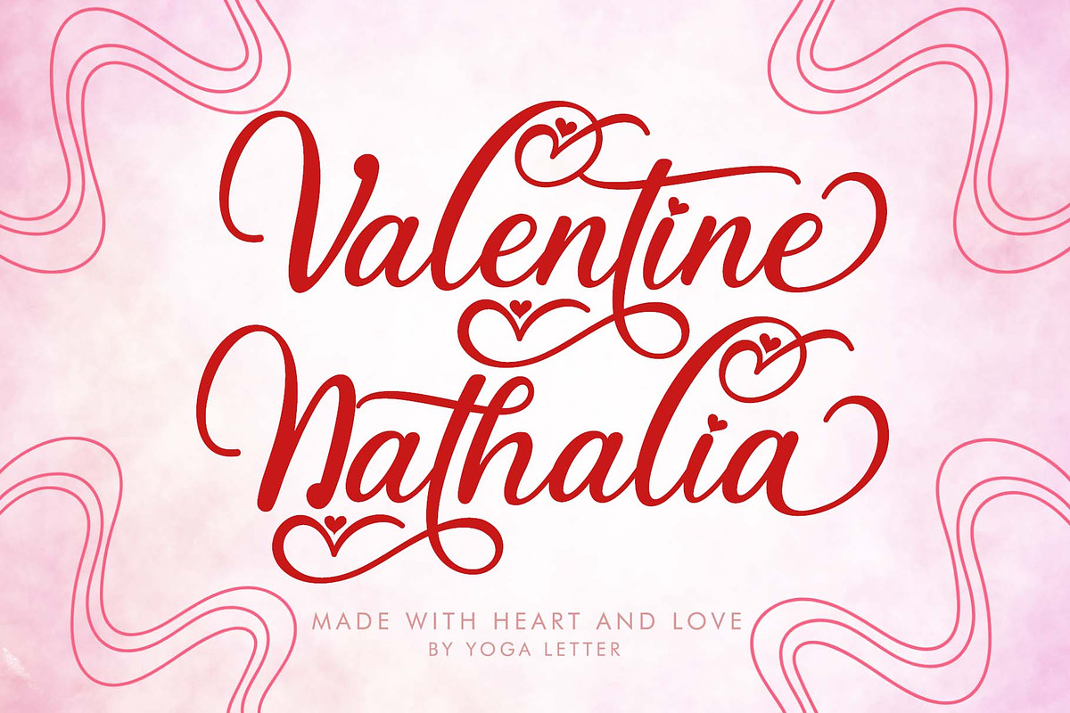 Valentine Nathalia, a Handwritten Font by Yoga Letter (Photo 1 of 10)