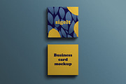 Square Blue Business Card Mockup, an Advertising Mockup by Sigelt (Thumbnail 8 of 9)