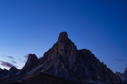 Mountains silhouette and high cliffs, a Nature Photo by Landscape and travel