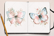 Whimsical Floral Butterfly Clipart, a Seasonal Illustration by Canvas Craft (Thumbnail 8 of 10)