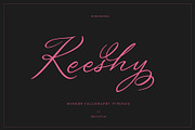 Keeshy, a Script Font by Indotitas (Thumbnail 1 of 8)