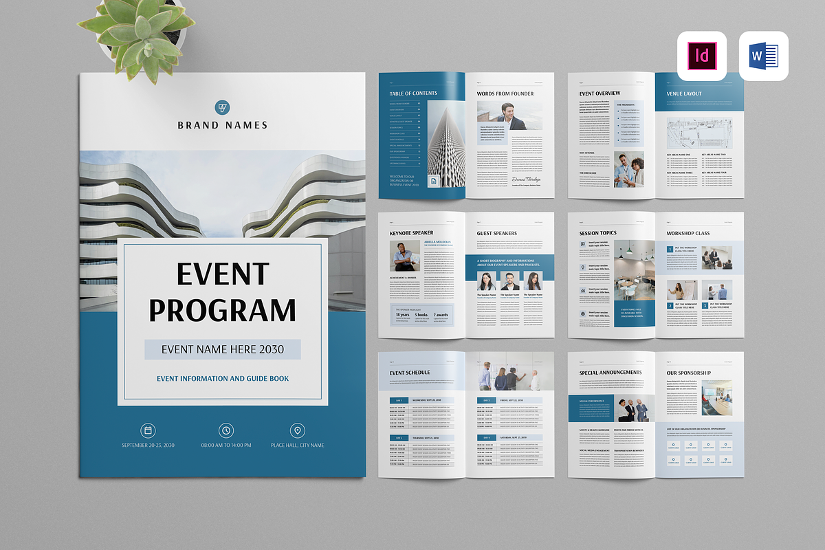 Event Program Brochure, a Brochure Template by Leaflove (Photo 1 of 10)