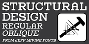 Structural Design JNL, a Slab Serif Font by Jeff Levine Fonts (Thumbnail 1 of 5)