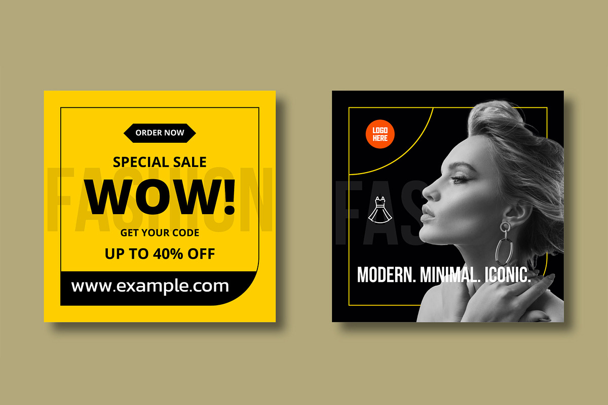 Modern Fashion Social Media Post, a Social Media Template by MightyDesign (Photo 5 of 8)
