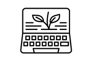 Vegan Line Icon, an Outline Icon by Pexelpy (Thumbnail 1 of 2)