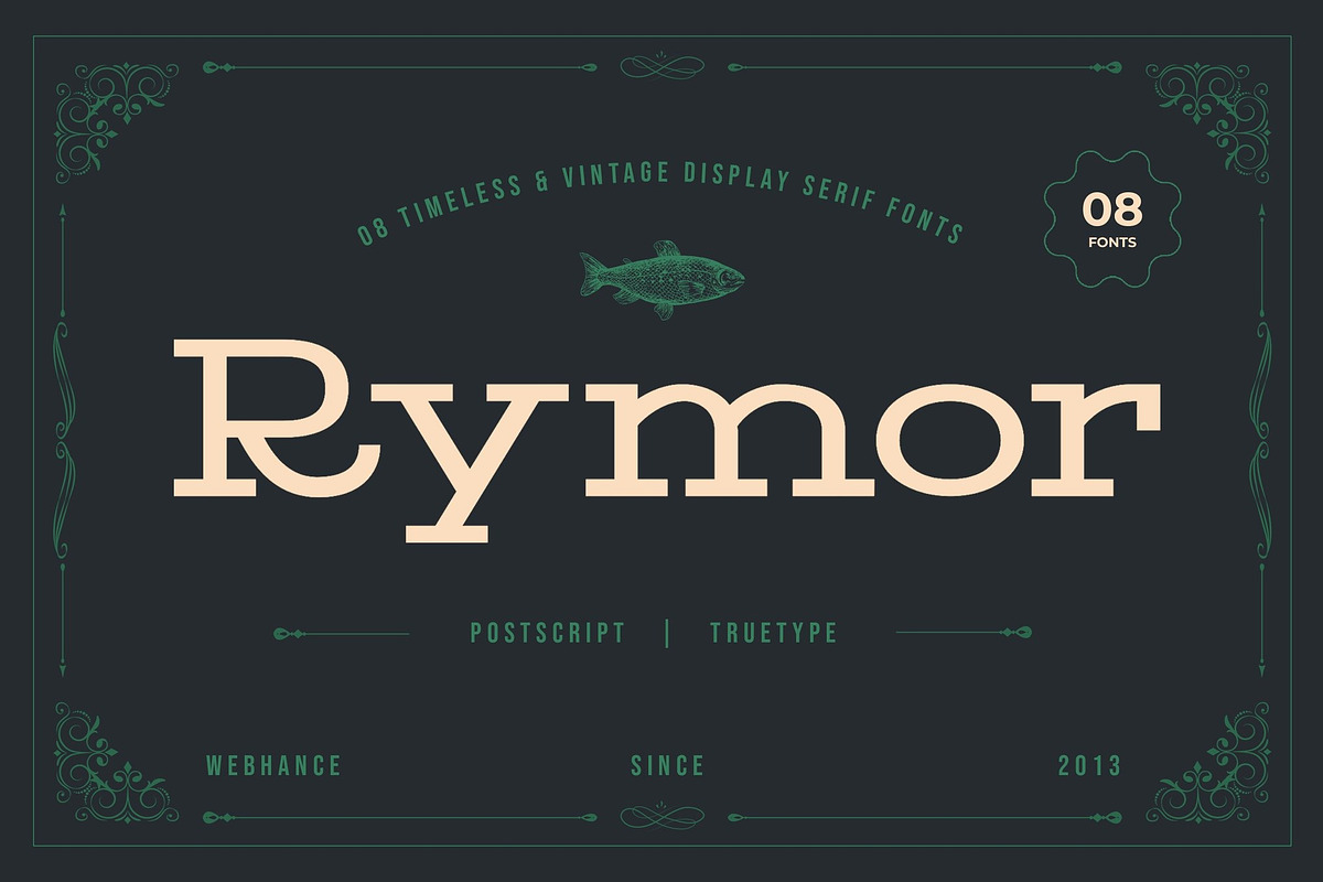 Rymor Display Font, a Serif Font by Webhance Studio (Photo 1 of 8)