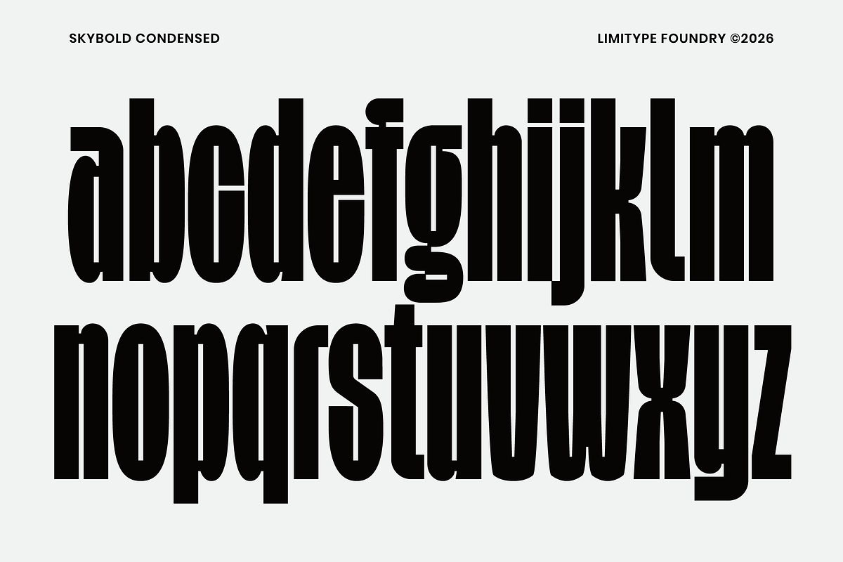 Skybold - Condensed Font, a Sans Serif Font by limitype (Photo 9 of 12)