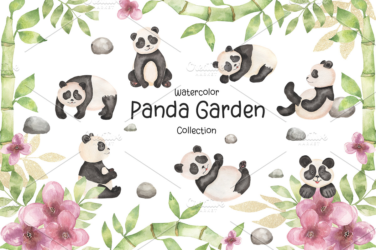 Panda Garden, an Animal Illustration by MayaNavits (Photo 1 of 19)