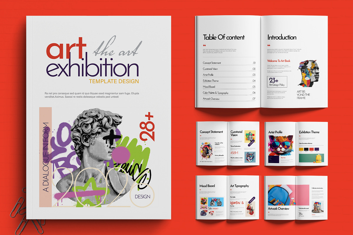 Art Exhibition Portfolio Layout, a Brochure Template by MightyDesign (Photo 1 of 6)