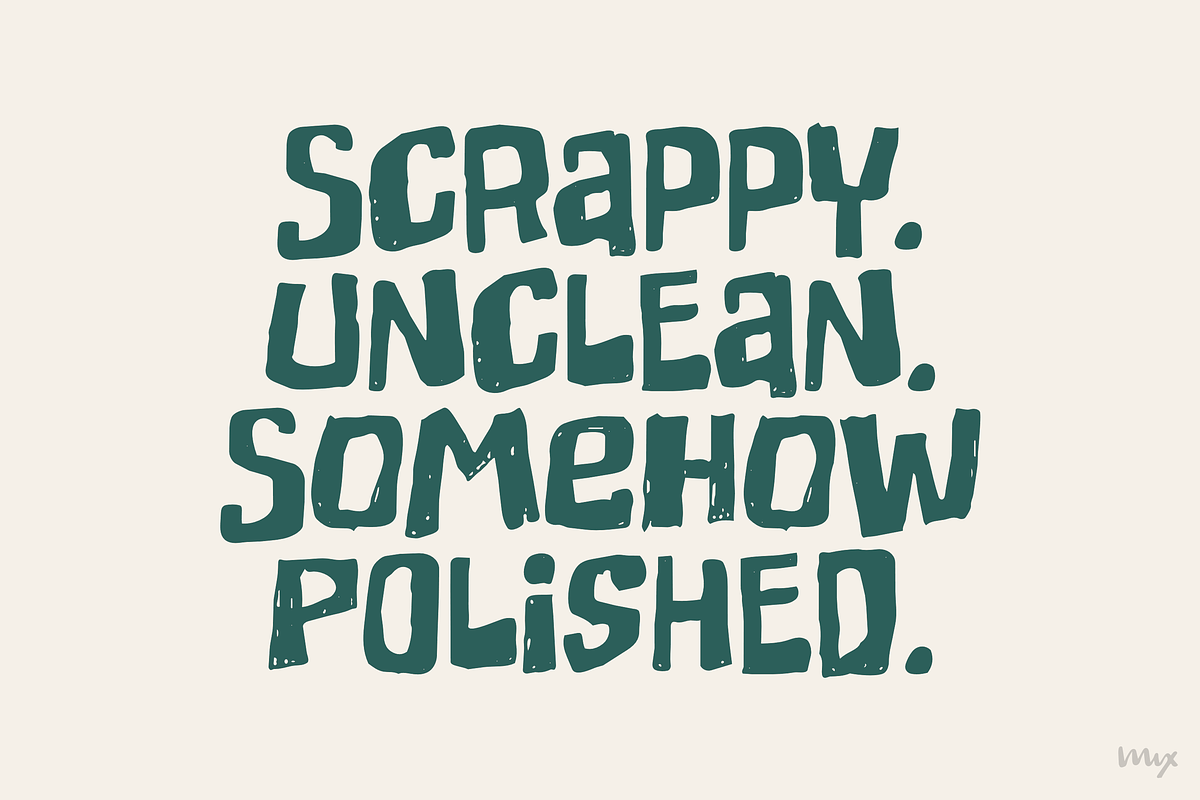 Loudmouth — Scrappy Decorative Font, a Handwritten Font by Mix Fonts (Photo 4 of 9)
