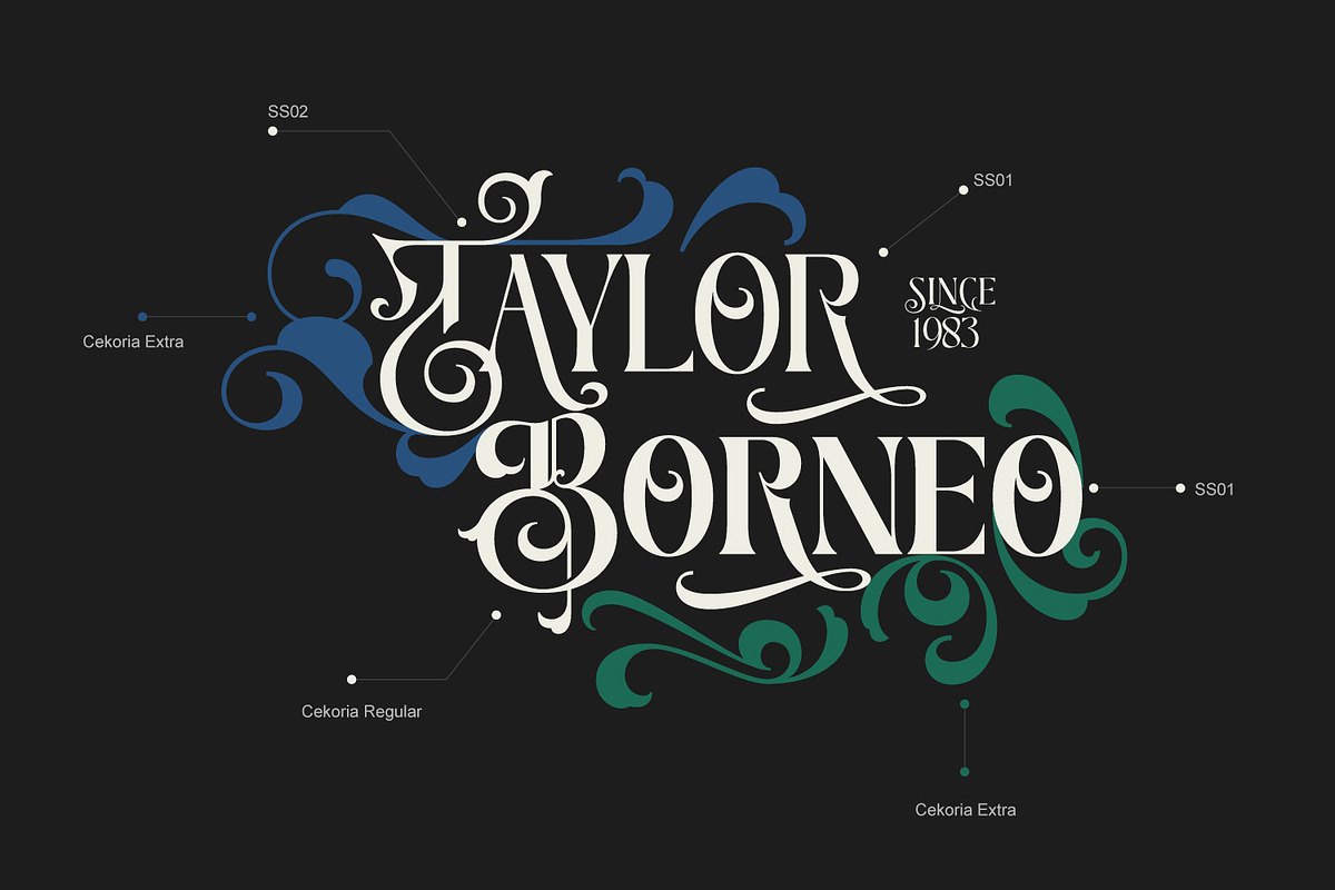 Cekoria - Decorative Display Family, a Serif Font by creativemedialab (Photo 2 of 10)