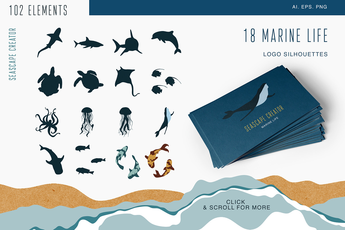 Seascape Creator Kit, an Object Graphic by Polli Deeva (Photo 2 of 12)