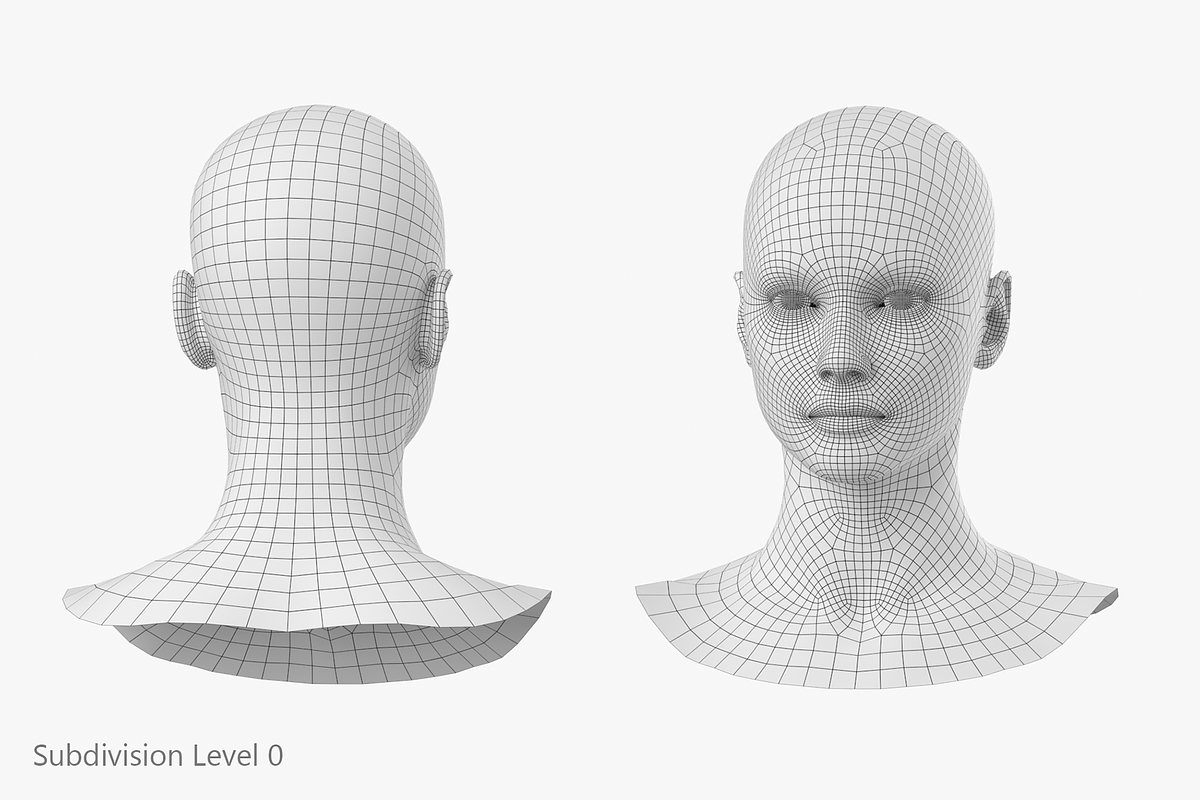 Natural Female Head 01 Generic Mesh, a Characters & Person 3D Model by VK Studio (Photo 12 of 19)