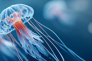 Beautiful jellyfish with glowing, an Animal Photo by MistyDay