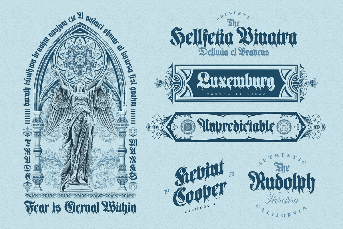Aquenta Fracta, a Blackletter Font by ilhamtaro (Photo 3 of 10)