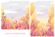 Autumn Landscapes and Foliage Decor, a Decorative Illustration by Valentyna Smordova (Thumbnail 2 of 8)
