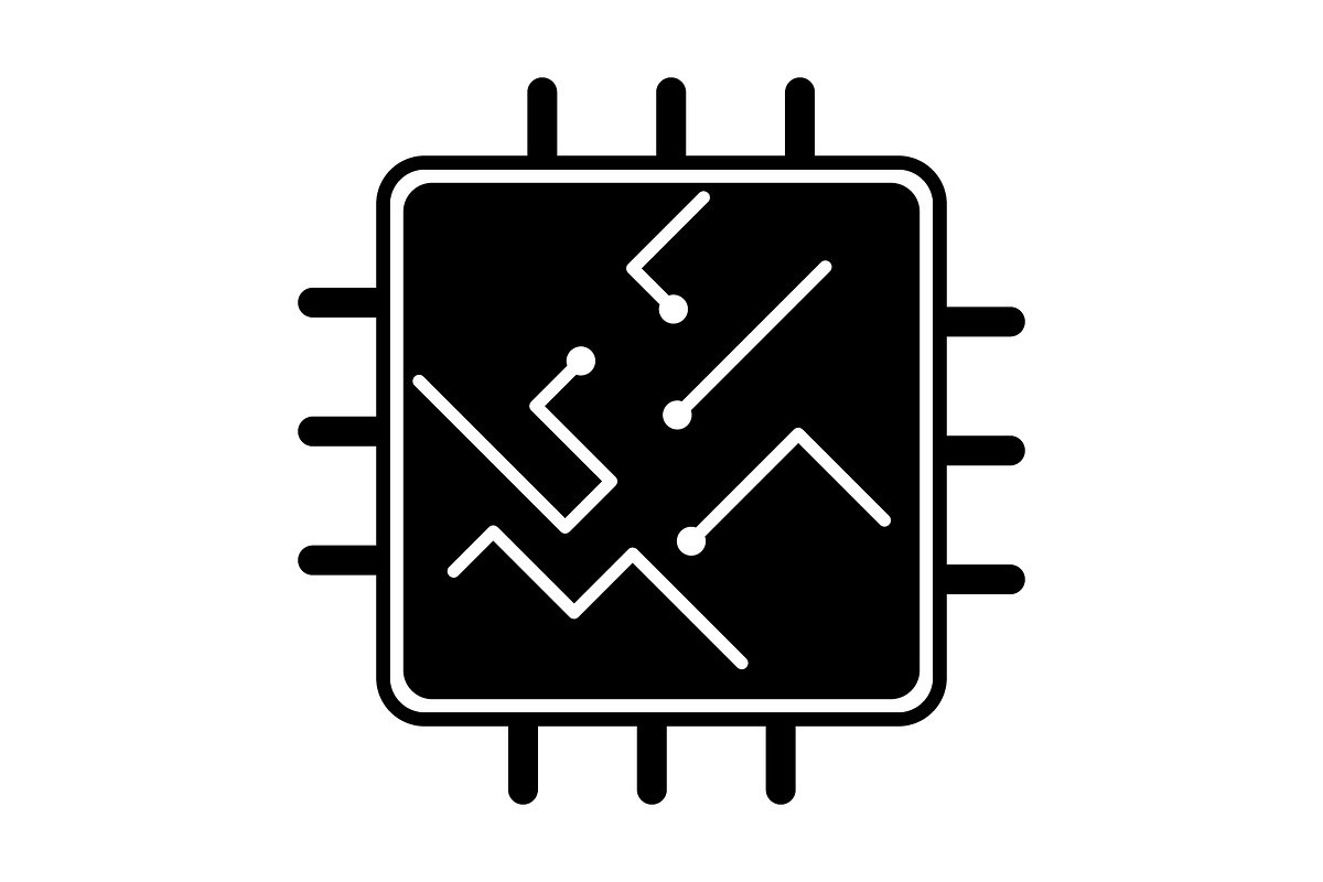 Microcircuit icon design template, a Solid Icon by Sumberpangan (Photo 1 of 3)