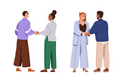 Handshakes of business people set, a Person Illustration by Good Studio (Thumbnail 2 of 5)