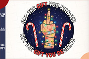 Funny Christmas Middle Finger Png, an Illustration by SinaCreation (Thumbnail 1 of 7)