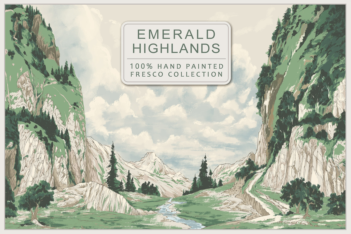 Fresco collectionEmerald Highlands, a Wallpaper Graphic by Natalia0307 (Photo 1 of 9)