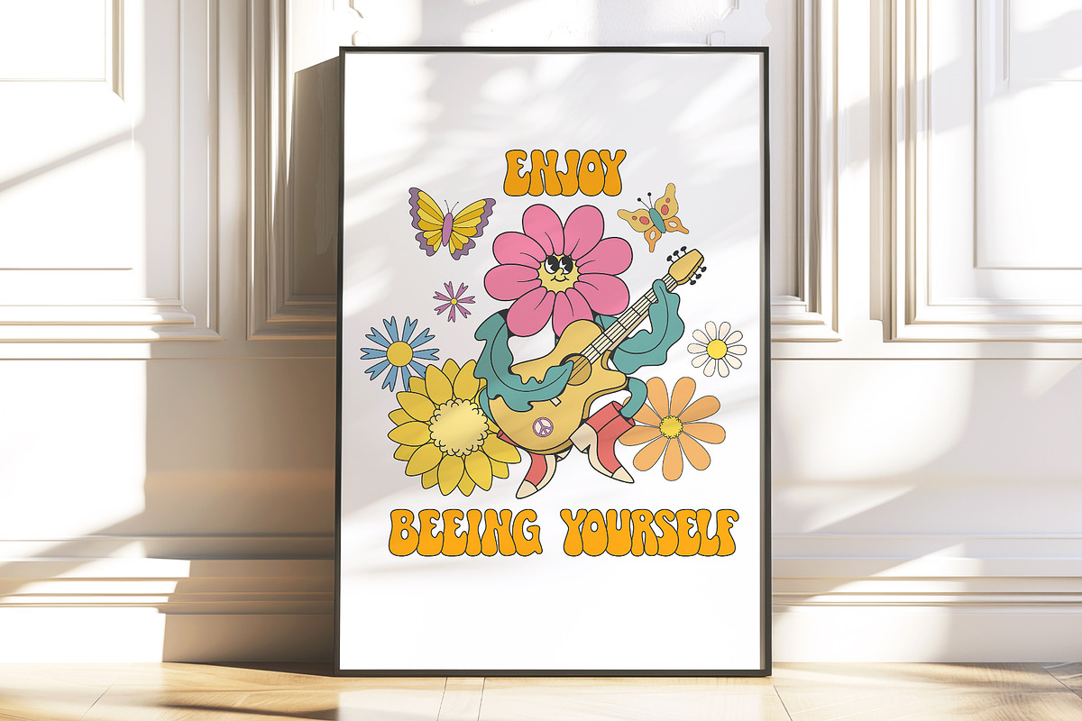 Retro Groovy Clipart Bundle, an Illustration by Anastasiya Klempach (Photo 10 of 12)