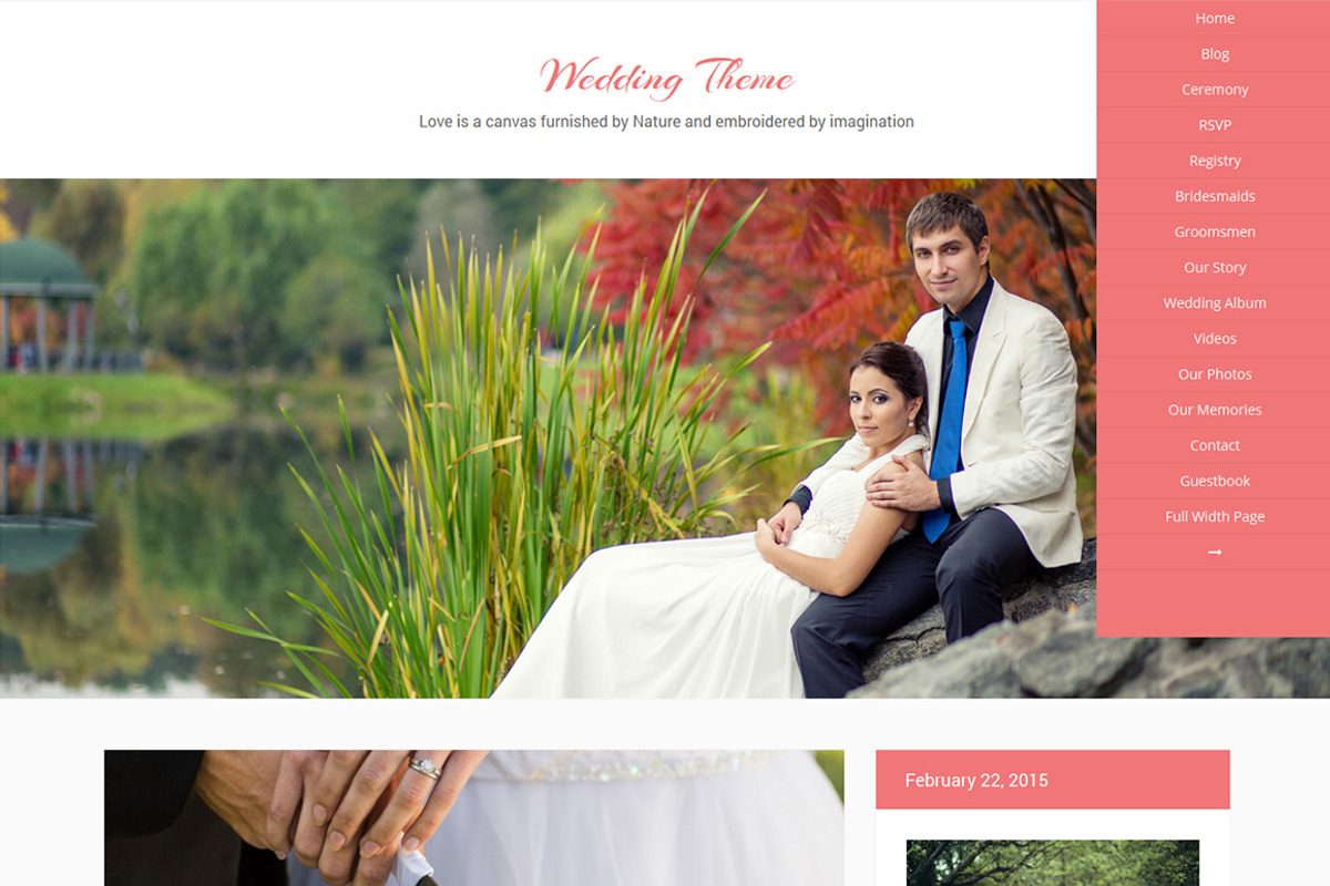 Wedding Theme, a WordPress Template by DesignOrbital (Photo 2 of 5)