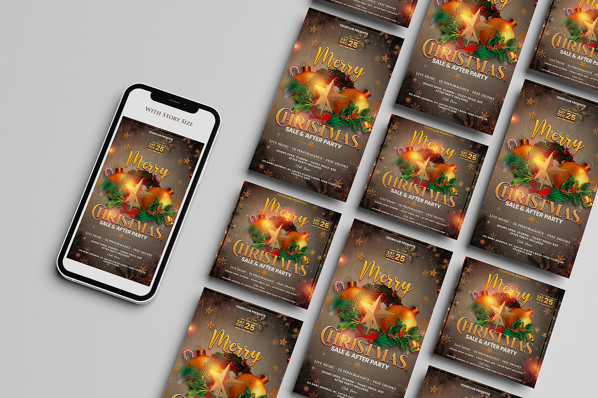 Christmas Time - Instagram Banners, a Social Media Template by PixelsDesign (Photo 2 of 2)