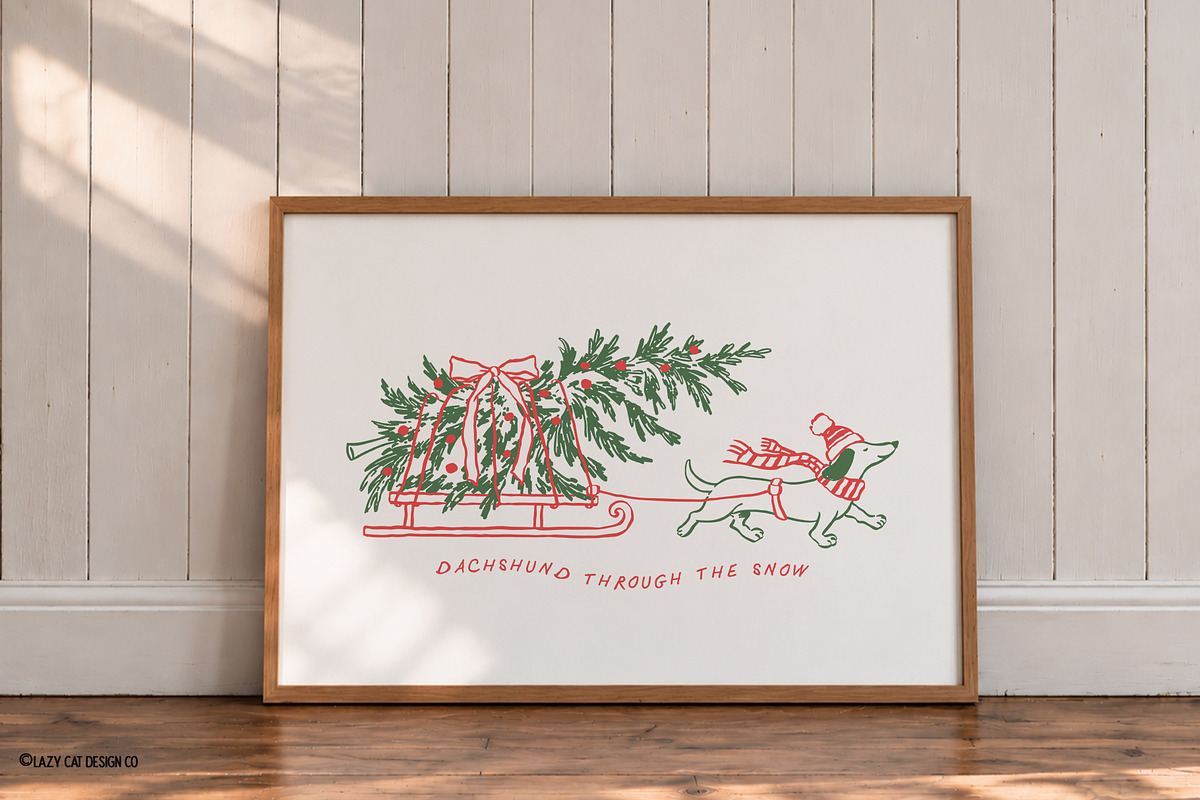 Christmas Sketch Art Designs, an Object Graphic by Lazy Cat (Photo 2 of 7)