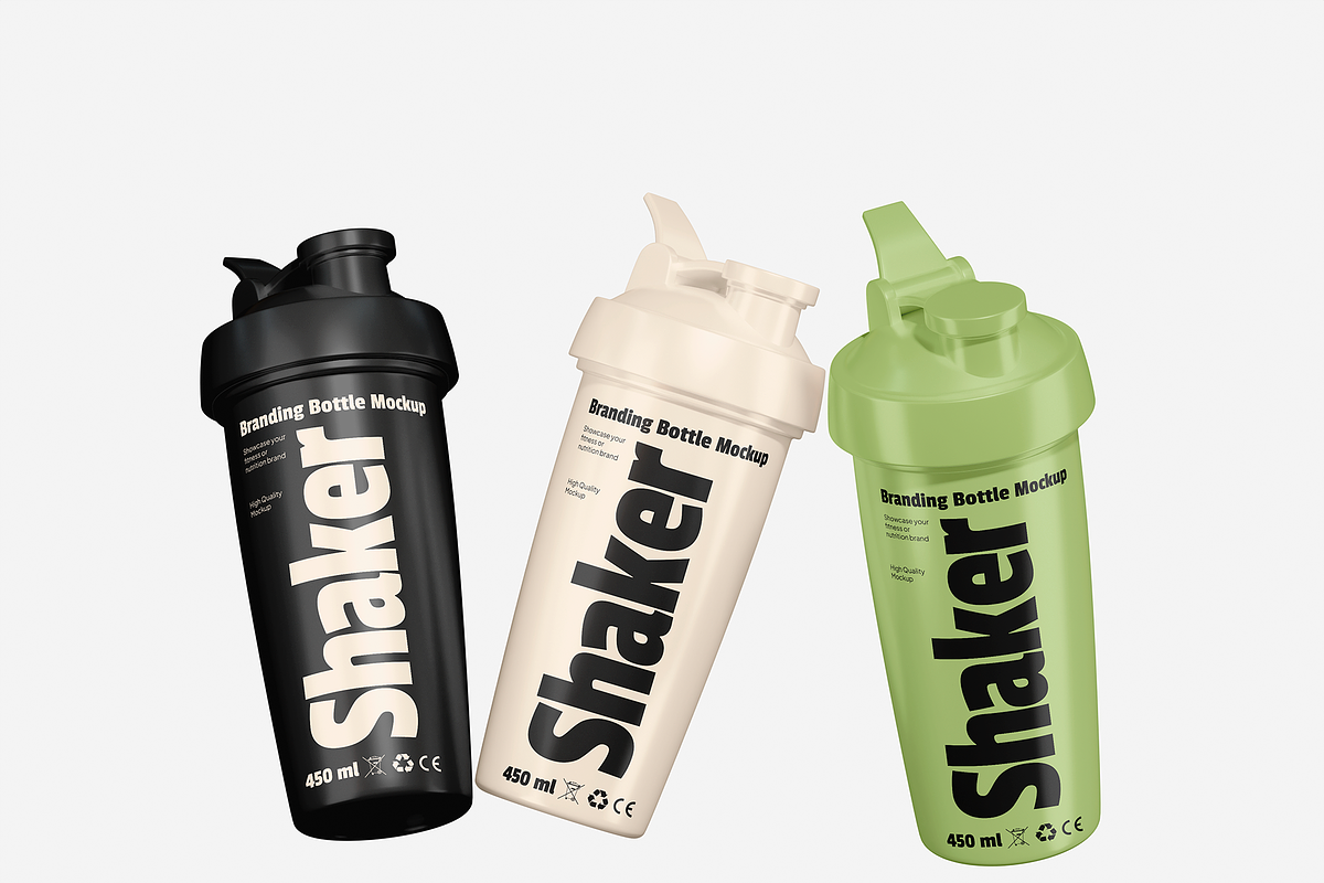 Shaker Bottle Mockup, a Cups & Container Mockup by Bartama Graphic (Photo 2 of 4)
