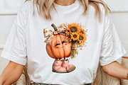 Whimsical Pumpkin With Legs Clipart, a Seasonal Illustration by Canvas Craft (Thumbnail 6 of 10)
