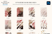 Watercolor Photoshop Fresco Brushes, a Brush Add-On by Julia Dreams (Thumbnail 3 of 10)