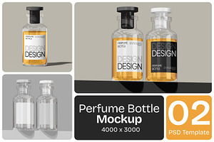 Perfume Bottle Mockup, a Packaging Mockup by Permadi Creative