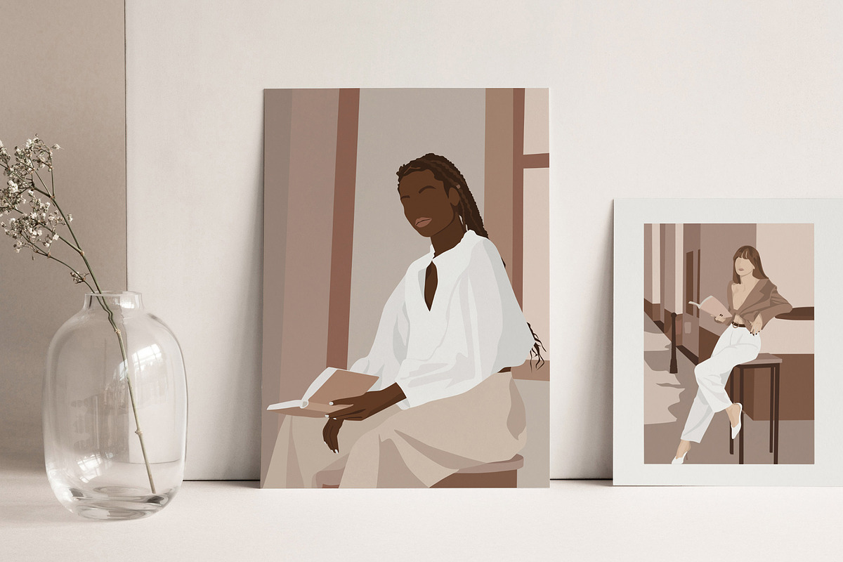 Favorite Book Illustration Set, a Person Illustration by TiriCo (Photo 2 of 10)