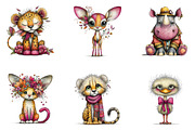 Safari Baby Animals Watercolor, a Seasonal Illustration by CreationArt (Thumbnail 5 of 5)
