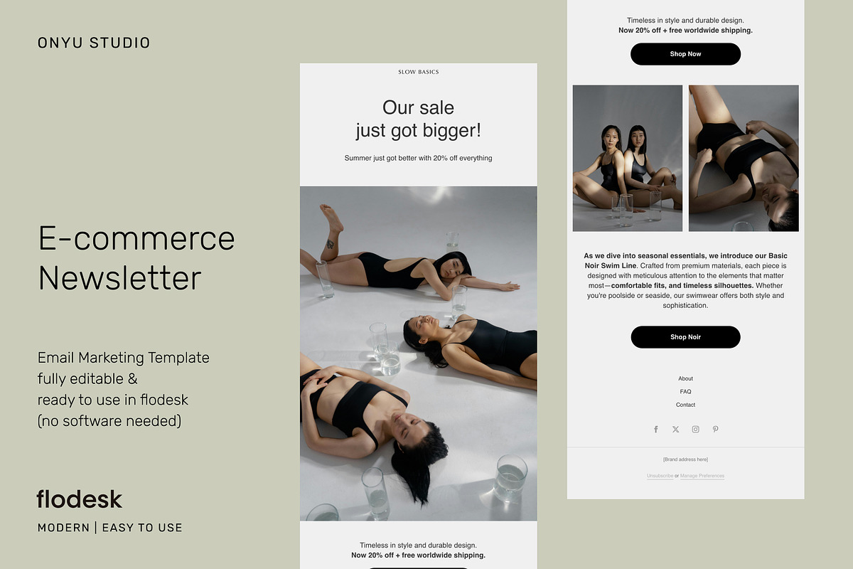 Flodesk E-commerce Template, an Email Template by ONYU Studio (Photo 1 of 3)