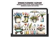 Spring Flowers Clipart Pack, an Illustration by CraftCrateShop (Thumbnail 1 of 7)