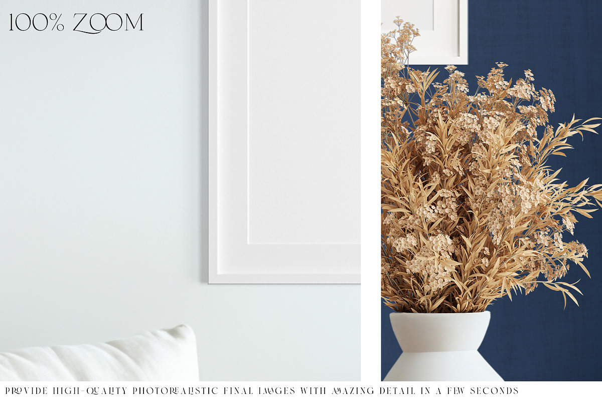 Boho Style 44 Frames & Wall Mockup, a Product Mockup by mock-ups (Photo 4 of 11)