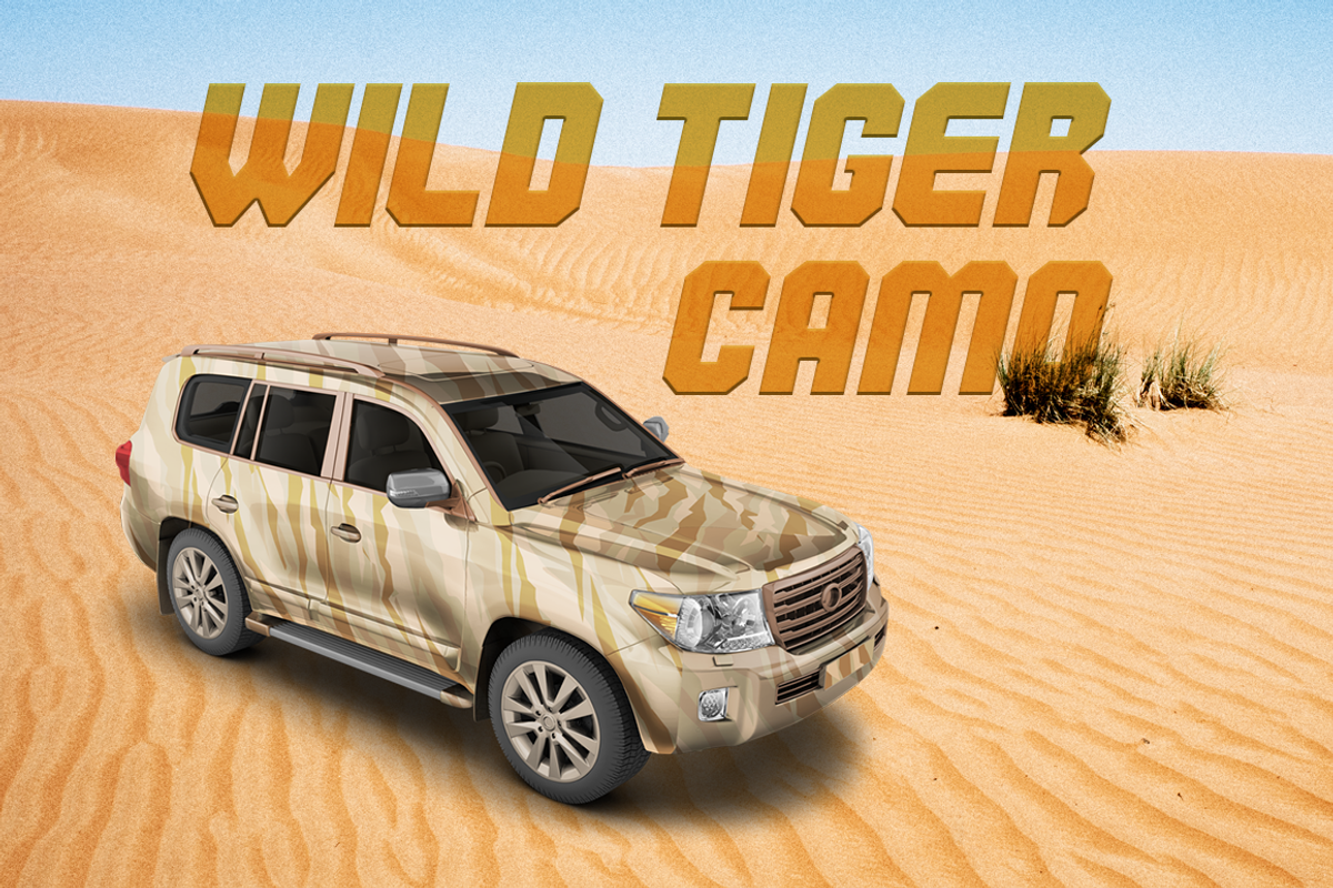 Wild Tiger Camo | Vector, a Pattern Graphic by HMX23 (Photo 1 of 2)