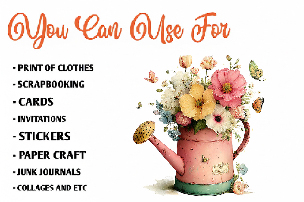 Watercolor Watering Can Clipart, an Illustration by CreationArt (Photo 3 of 7)