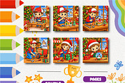 Christmas Repair Shop Coloring Book, a Seasonal Illustration by Design Zone (Thumbnail 2 of 5)