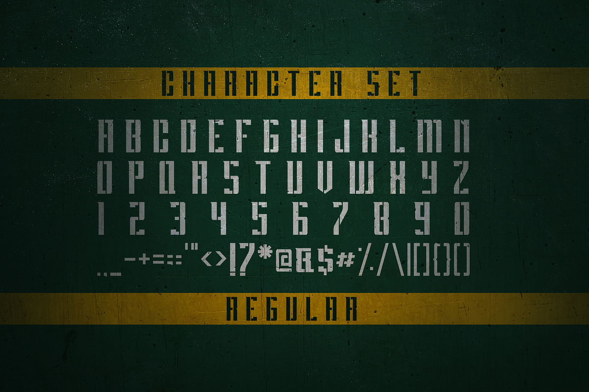 GRVS Apocalypse Stencil Font preview 2