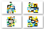 10 Remote Team Collaboration, a Technology Illustration by denayunebgt (Thumbnail 2 of 4)