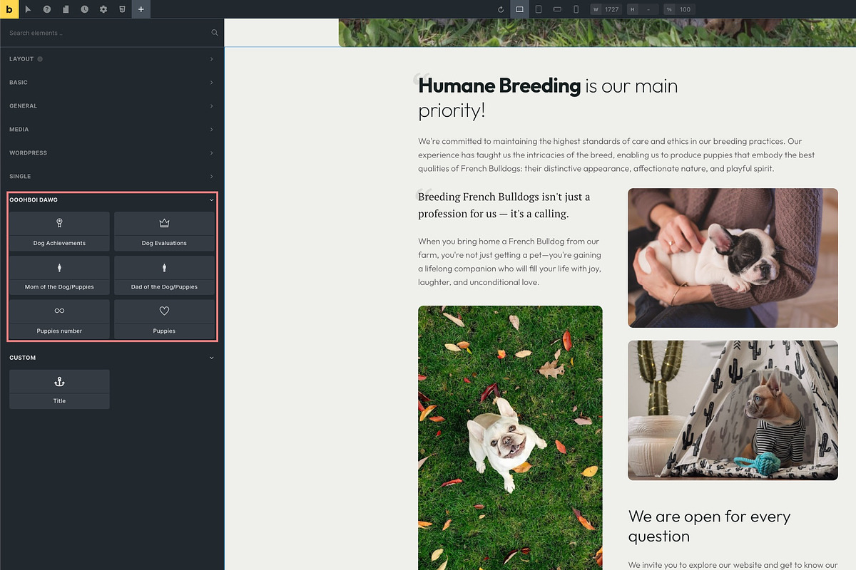Frenchman - WP dog breeder kit, a Templates & Theme by Oooh Boi (Photo 11 of 12)