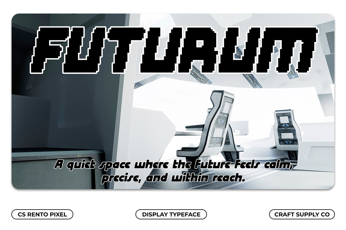 CS Rento Pixel, a Sans Serif Font by Craft Supply Co. (Photo 6 of 8)
