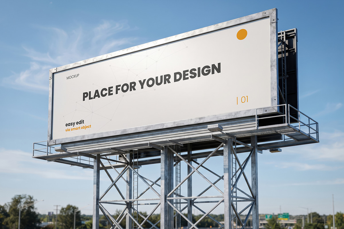 Street Big Signs Mockups Collection, an Advertising Mockup by Luuqas Design (Photo 3 of 7)