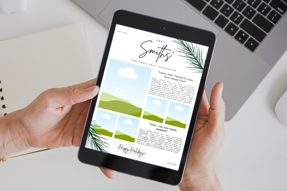 Christmas Newsletter Canva Template, a Stationery Template by SarenkaDesignShop (Photo 5 of 5)