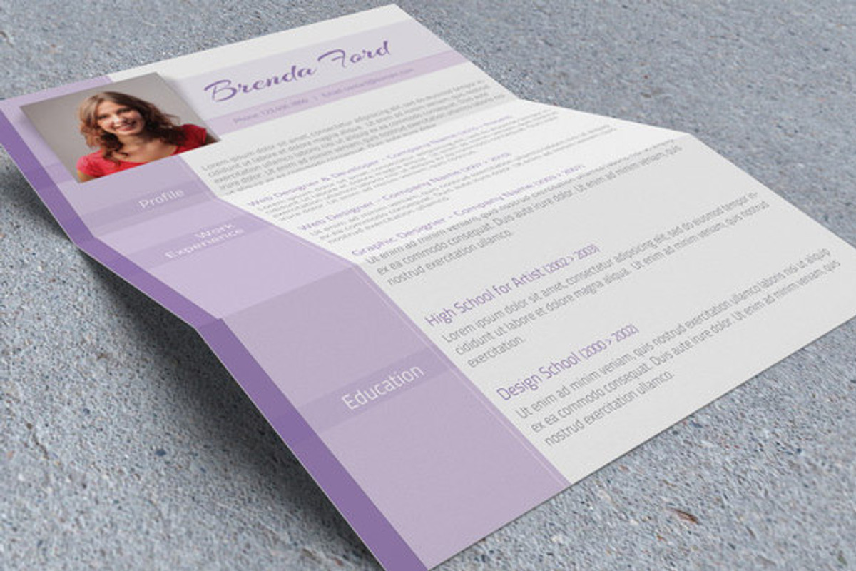 Purple CV Template, a Resume Template by Visual Impact