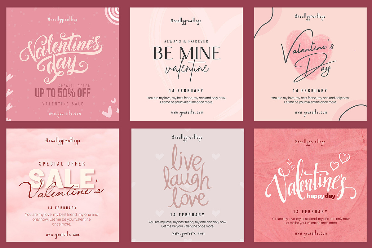 Canva instagram Valentine Template, a Social Media Template by illycreative (Photo 2 of 5)