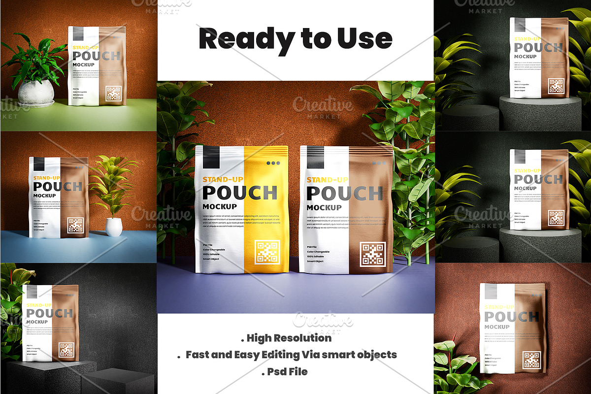Doypack Pouch Mockup Set, a Packaging Mockup by samsulpassive (Photo 2 of 3)